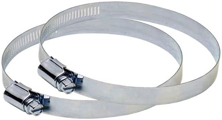 Titan Air 8-Inch Stainless Steel Duct Clamps Pair