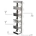 Stainless Steel Wine Rack - Wide Multi Bottle Holder with Top Shelf Section - Modern Art Design - Wall Mount (Holds 5 Bottles)