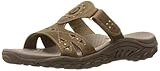 Skechers Women's Reggae Trench Town Slide Sandal, Desert Crazy Horse Leather, 9 M US
