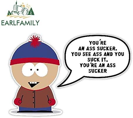 Earlfamily 13cm X 8 1cm Car Styling South Park Stan Decal Cartoon Car Stickers Vinyl Graphic Car Door Window Bumper Decor Color Name Style A Amazon Ca Tools Home Improvement