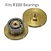 Brass Fidget Spinner Caps Upgrade Set EDC Metal Center Buttons for 608 and R188 Bearings by Bever Products