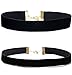 Besteel 2pcs Classic Elegant Girls Plain Black Velvet Ribbon Choker Necklace Extender Chain