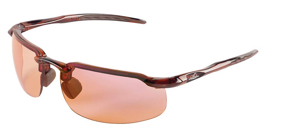 Bullhead Safety Eyewear BH10714 /Temple Swordfish, Precision Copper Indoor/Outdoor Lens, 2" H, 4" L, 9" W, Polycarbonate, One Size, Crystal Brown Frame