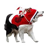 royalwise RW03-RD-XL Royal Wise Running Santa Christmas Pet Costumes, Apparel Party Dressing Up Clothing for Dogs Cats Clothes Pet Outfit, Red, X-Large
