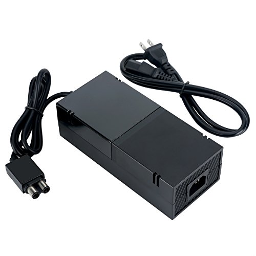 Biswaye AC Adapter Brick Charger Power Supply Cord Cable for Microsoft XBOX ONE Game Console Auto Voltage Replacement Power Charger for Xbox One [Upgraded Version]