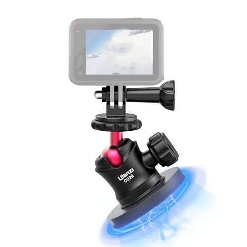 ULANZI Magnetic Camera Mount for GoPro, Strong Magnetic Mount with 360° Rotation Ball Head and Built-in 6 Magnets, Compatible with GoPro Hero 11/10/9/8/7/6, DJI OSMO Action, Insta360
