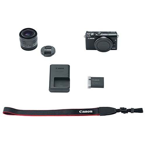Canon-EOS-M100-Mirrorless-Digital-Camera-Black-EF-M-15-45mm-f35-63-IS-STM-Lens-Graphite-32GB-Memory-Card-49mm-UV-Filter-Quality-Tripod-Memory-Card-Holder-24-Slots-Cleaning-Cloth