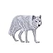 White Wolf, Embroidered, Iron on Patch