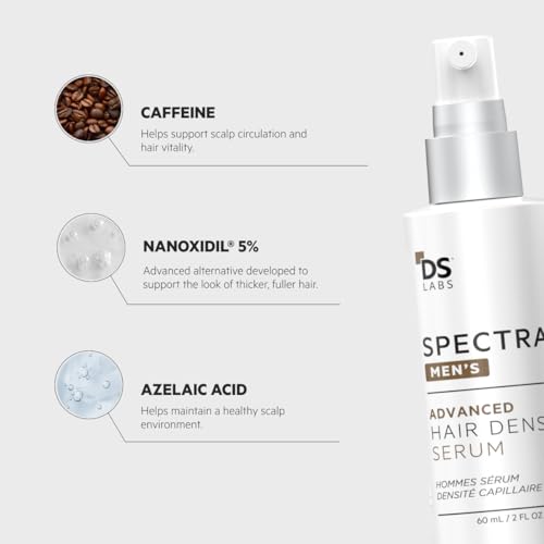 DS Labs Spectral Men’s Hair Density Serum (formerly Spectral.DNC-N) - Lightweight Leave-In for Fuller Looking, Thicker Looking Hair, Fast Absorbing, Non-Greasy, For All Hair Types, 60mL (3 Pack)