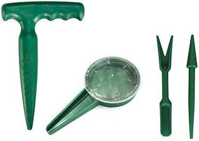 Multifunctional Garden Sow Pistol Grip Dibber, Sowing Seeds Dispenser, Seedlings Dibber, Transplanter and Widger Hand Tool