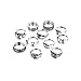 Setita 11 Pieces Turkish Retro Elephant Moon Rose Carving Joint Knuckle Nail Midi Ring Set Boho Ring Set (Ancient Silver)