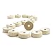 1 inch x 3/8 inch Flat Slab Wooden Toy Wheel, 1/4 inch Hole - Unfinished Blank | 50 Pack