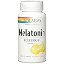 Solaray Melatonin, Lozenge, Lemon (Btl-Plastic) 500mcg 120ct