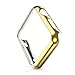 Apple Watch Case, HuanlongTM Apple Watch PC Plated Cover Case Slim Premium Super / Exact Fit / Plastic Cover Snap On Hard Protective Case for Apple Watch (PC Case Gold 42mm)