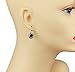 Vintage Style 925 Sterling Silver Black Onyx Earrings with Swirl Design & Secure Backs