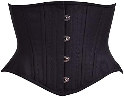 Timeless Trends Womens Steel Boned Waist Training Hourglass Cincher Corset (34: Fits Natural Waists 40" - 41", Black)