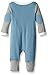Burt's Bees Baby baby-boys Matelasse Organic Baby Kimono One Piece Jumpsuit, atlantic, 24 Months
