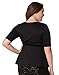 Kiyonna Women's Plus Size Posh Ponte Peplum Top