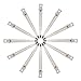 24 Packs 3.5 Inches Hair Clips for Women Professional Non-Slip Hairdressing Curl Setting Natural Hair Sectioning Clips Metal Alligator Clips for Hair Extensions Silver Color (Silver)