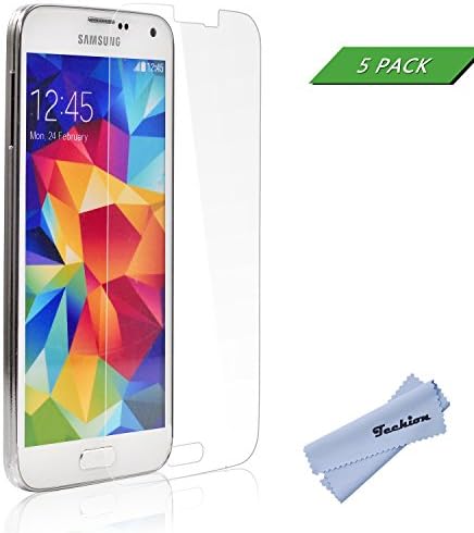 S5 Screen Protector, Techion Ultra Clear HD Anti Scratch Screen Protector Film for Samsung Galaxy S5 (5 Pack)
