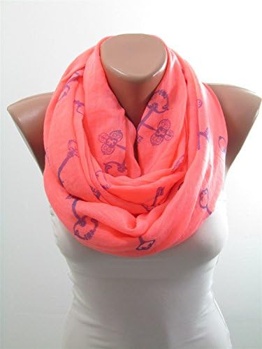 Soft Cotton Scarf Cowl Scarf Key Scarf Oversized Infinity Scarf Circle Scarf