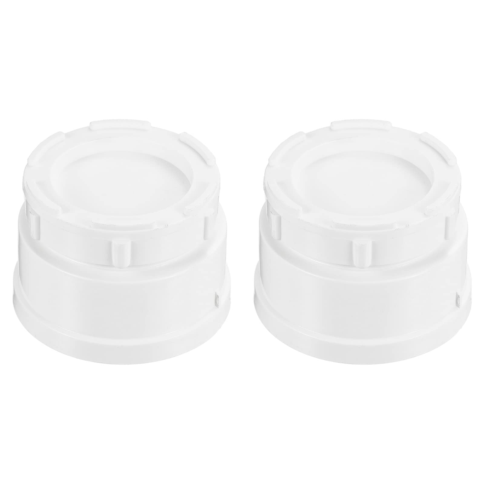 PATIKIL 3"/75mm PVC Pipe End Cap Fitting, 2 Pack Furniture Grade Plug Coupling Socket for DIY, Garden