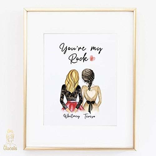 Amazon.com: Personalized Best Friend Print Art for Christmas, birthday