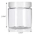 4 oz Clear PET Plastic Jar with White Foam Lined Lid (12 Pack) Refillable Empty Storage Containers