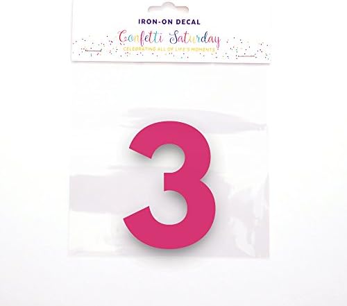 Birthday Shirt 3 Decal, Bright Pink Matte