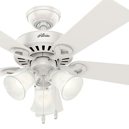 Hunter Fan 44 Inch Traditional Fresh White Indoor Ceiling Fan With