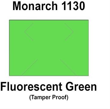 200,000 Monarch 1130 compatible Fluorescent Green General Purpose Labels to fit the Monarch 1130 Price Guns. Full Case + includes 8 ink rollers.
