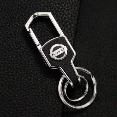 AutoDIY Nissan Car Logo Key Chain Stainless Steel Grill Key Chain, Auto Keychain Will Never Rust, Bend or Break!Car Key Keyring for All (Nissan)
