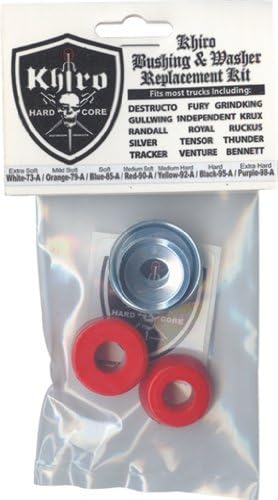 Khiro Std Barrel Bushing Wash Kit 90a Medium Red Skateboard Bushings