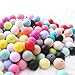 Baby Love Home Baby Teether 100pcs 15mm Silicone Teething Beads Mix Color Nursing Necklace Accessories Food Grade
