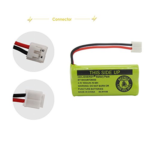 QBLPOWER 2.4V Rechargeable Battery For AT&T and Vtech Phones BT18433 BT184342 BT28433 BT284342 BT-8300 BATT-6010 BT1011 BT1018 BT1022 BT1031 89-1326-00-00 /89-1330-01-00 / CPH-515D(Pack of 4)