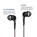 Earphones with Microphone E307BR Premium Earbuds Stereo Headphones - Red Black