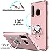 lovpec Compatible with Galaxy A20 Case, Ring Magnetic Holder Kickstand Shockproof Protective Phone Cover Case for Samsung Galaxy A50/for Galaxy A20/for Galaxy A30 (Pink)