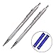 Eshylala 2.0 mm Lead Holder Metal Mechanical Pencil Automatic Mechanical Drafting Pencil for Draft Drawing,Carpenter,Crafting, Art Sketching + 24 Leads (SILVER)