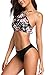 ALove Floral Bikini Tops for Women High Neck 2 Piece Swimwear Bikinis Large