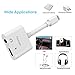 Lightning to 3.5 mm Headphone Jack Adaptor & Charger, Fourcase 2 in 1 Aux Audio & Charge Splitter Adaptor Headset Earphone Connector Lightning Cable for iPhone7/8/X