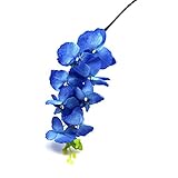 Daniel Artificial Fake Butterfly Orchid Silk Flower, One Stem with 8 Flowers