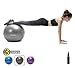 Finnhomy Exercise Ball (Multiple Colors) for Fitness, Stability, Gym, Balance & Yoga, Yoga Ball Chair, Balance Ball, Birthing Ball Swiss Ball Workout with Pump (Physical, Office, Home)