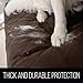 Sofa Shield Couch Slip Cover with Patented Strap, Large Cushion Protector, Reversible Stain and Dog Tear Resistant Slipcover, Quilted Microfiber 70” Seat, Washable Covers for Dogs Pets Kids, Chocolate