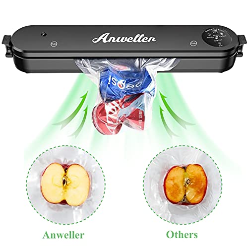 Anweller Vakuumiergerät, leichtes Folienschweißgerät für Sous Vide Kochen, für Folien bis 28 cm Breite, trockene feuchte… – Bild 5