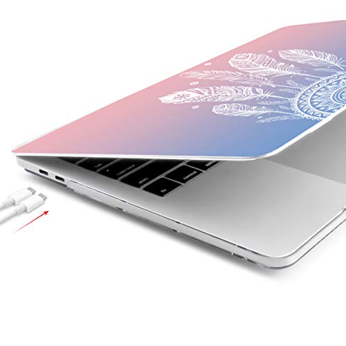 Batianda Dream Catcher Fashion Color Crystal Hard Sleeve Laptop Cover Case for Apple MacBook Air 13 inch Not 2018 Version [Models: A1369 and A1466] with Gradient Keyboard Cover - Gradient Pink - Thumbnail 3