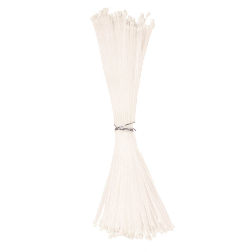 Culpitt White Mini Round Stamen Artificial Flower 1 Count Small Indoor Decorative Use