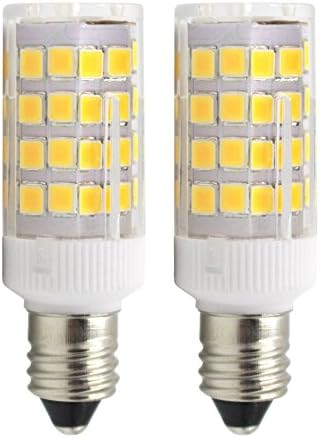 Dayker 4W E11 Base LED Light Bulb Warm White Equivalent to 35W Incandescent Bulbs for Chandelier Lights, Ceiling Fan Light, Candlabra Light(2 Pack)