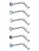 ORAZIO 5-6Pcs 20G Stainless Steel Nose Stud Rings Body Piercing Jewelry Mixed Colored Opal Stone Inlaid