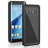 meritcase Samsung Galaxy Note 8 Waterproof Case, Upgrade Series Note 8 Shockproof Case with Kickstand Built in Screen Protector Dirtproof Snowproof Clear Phone Cover for Galaxy Note 8 -Black