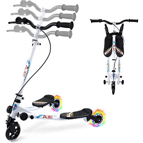 AODI Swing Scooter for Kids, 3 Wheels Foldable Wiggle Scooter Push